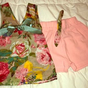 Toddler girl-Matching floral spring set